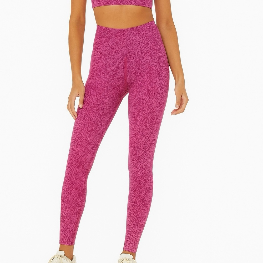 Beach Riot Sport Snakeskin Print High Rise Leggings